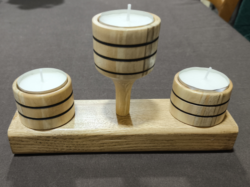 Bougeoir - Bouleau échauffé et frêne