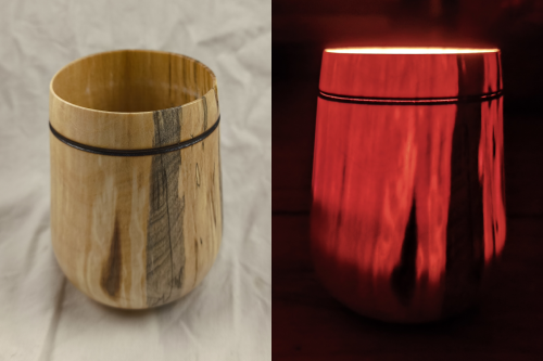 Photophore (Essai de transparence) - Bouleau échauffé