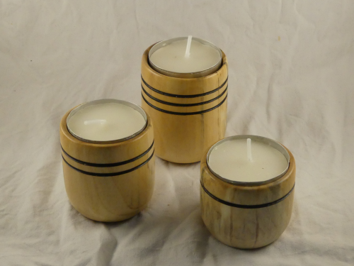 Trio de photophores - Bouleau